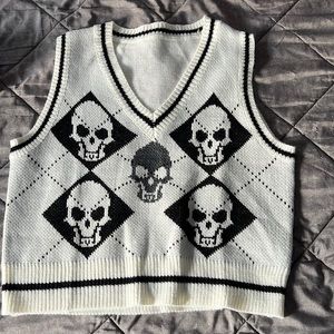 Skull sweater vest
